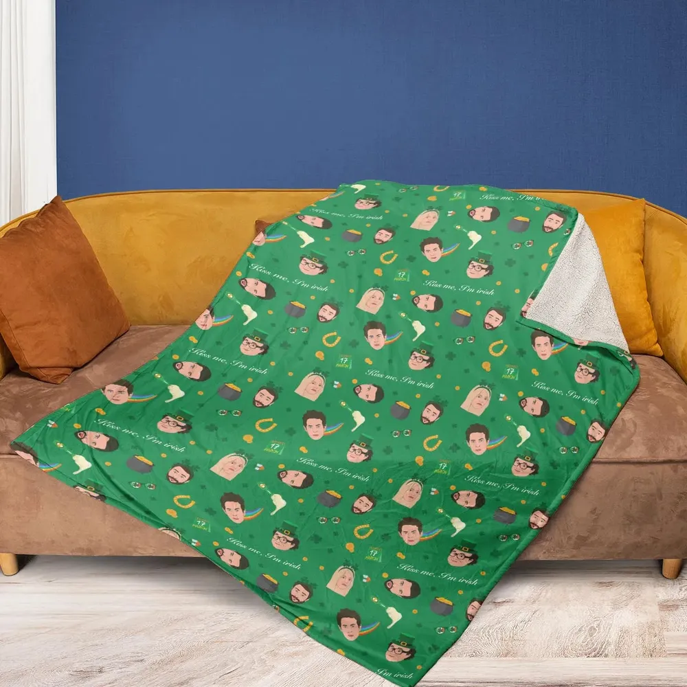 Kiss Me I'm Irish It's Always Sunny in Philadelphia Fleece Blanket - 2