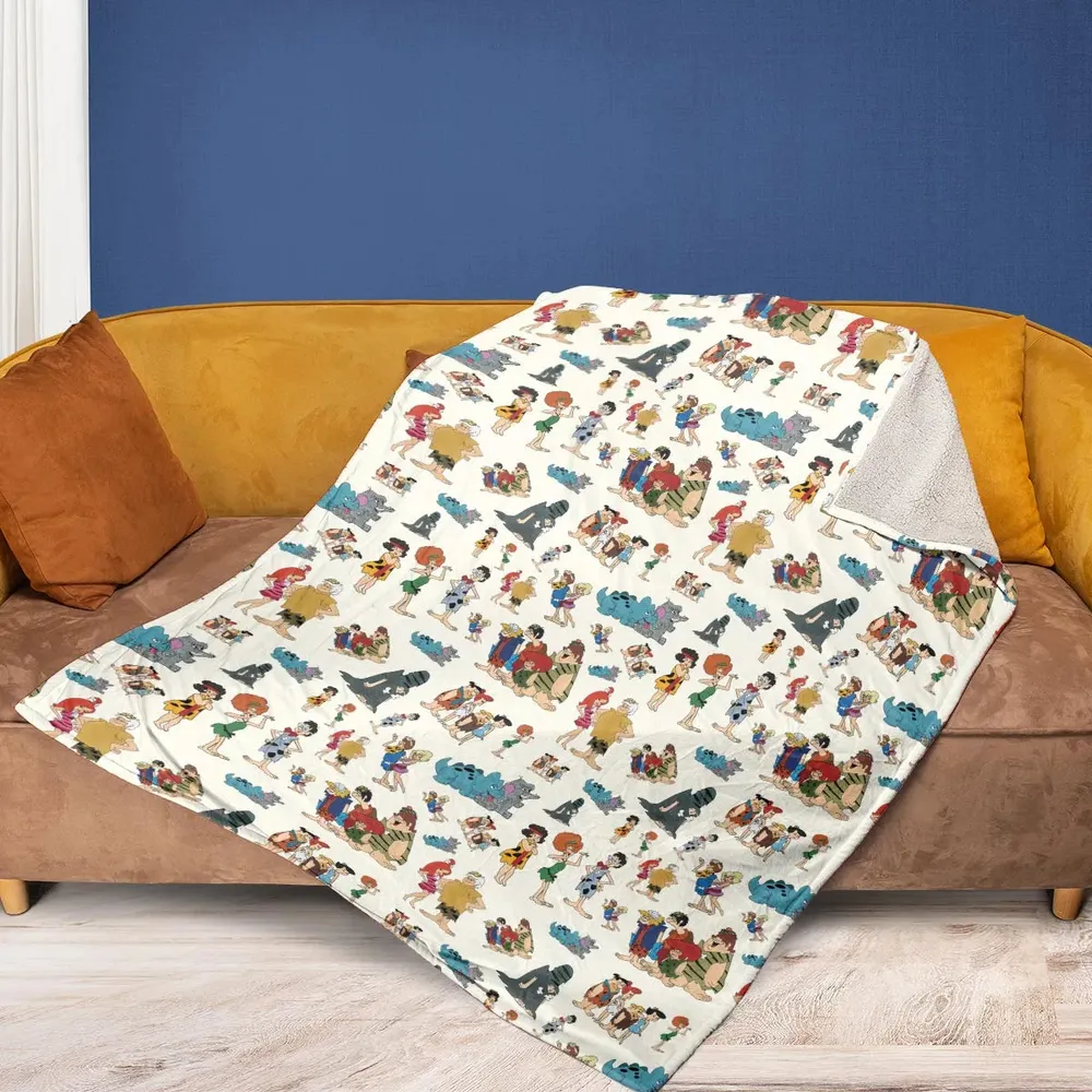 The Pebbles and Bamm Bamm Show Characters Fleece Blanket - 2