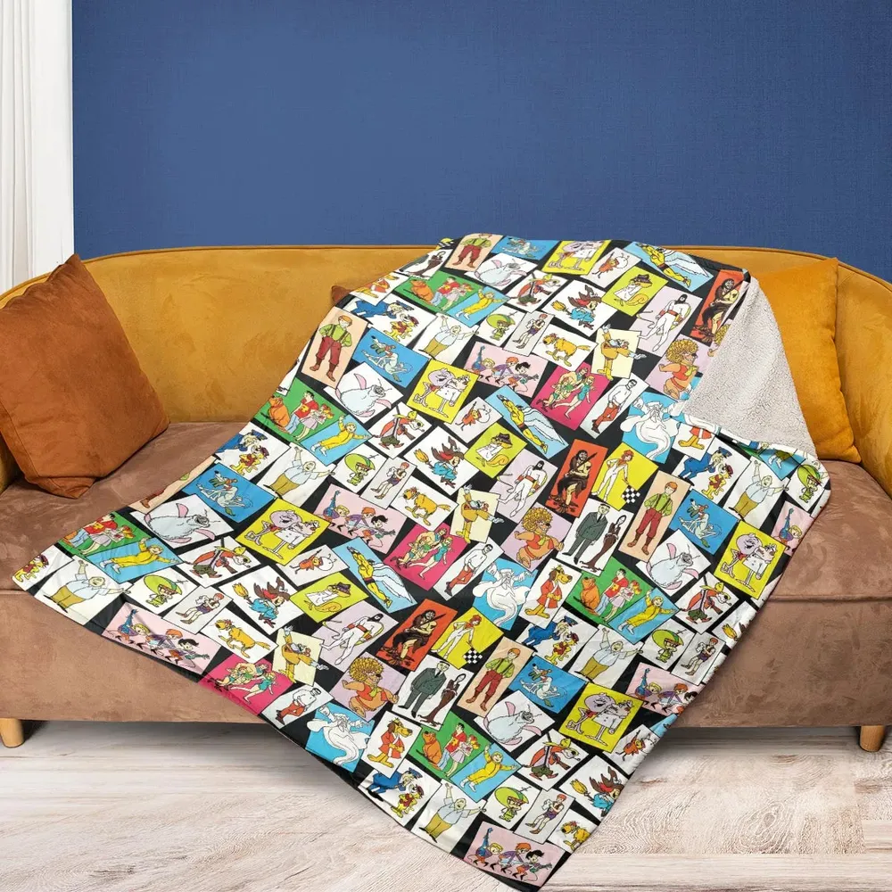 Back To The Day Old Cartoon Shows Fleece Blanket - 2
