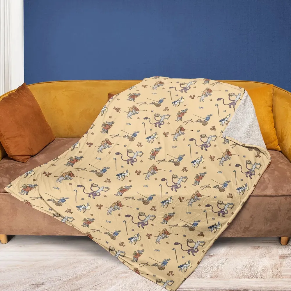 The Medieval Marginalia Killer Rabbit Monty Python Fleece Blanket - 2