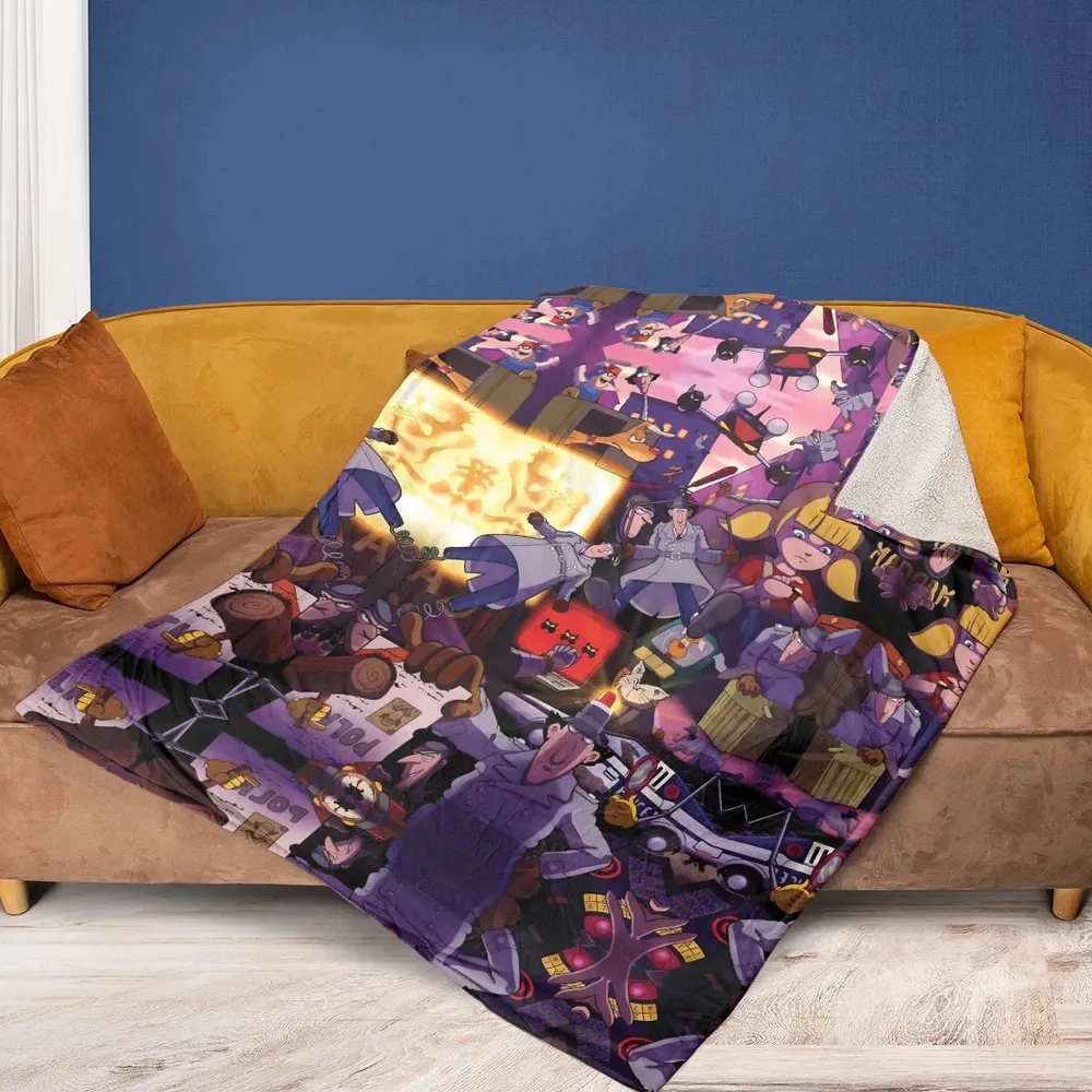 80s Cartoon Inspector Gadget Collage Fleece Blanket - 2