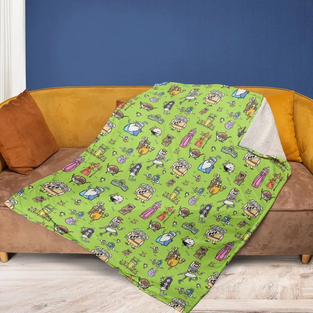 Finn Holy Adventure Adventure Time and Monty Python and the Holy Grail Fleece Blanket - 2