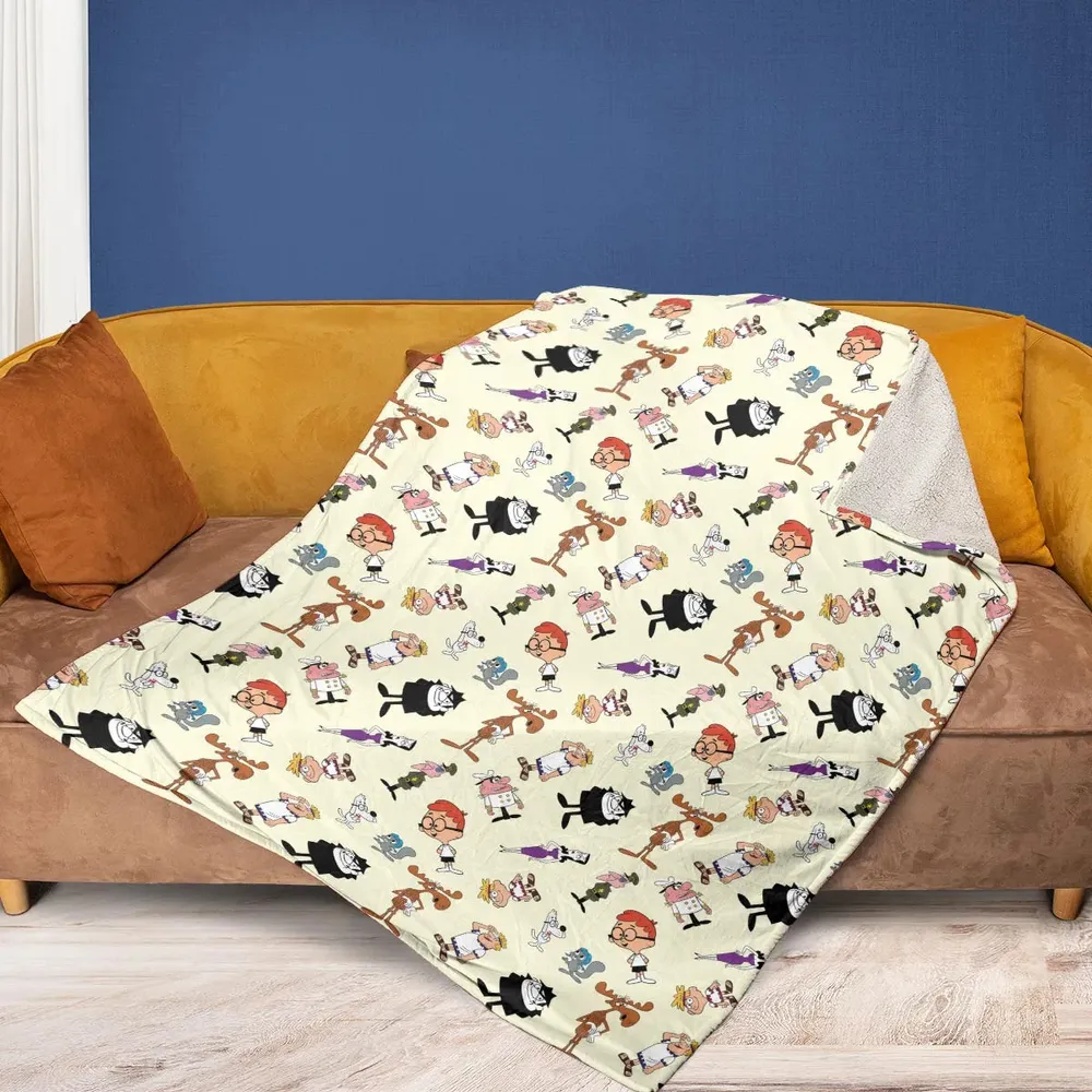 60s The Adventures Of Rocky And Bullwinkle and Friends Fleece Blanket - 2