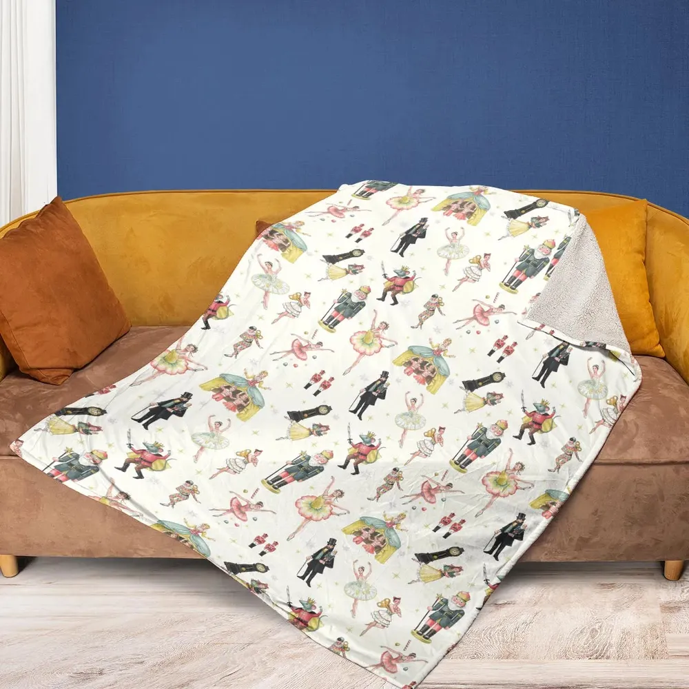 Plum Fairy for Holiday The Nutcracker Fleece Blanket - 2