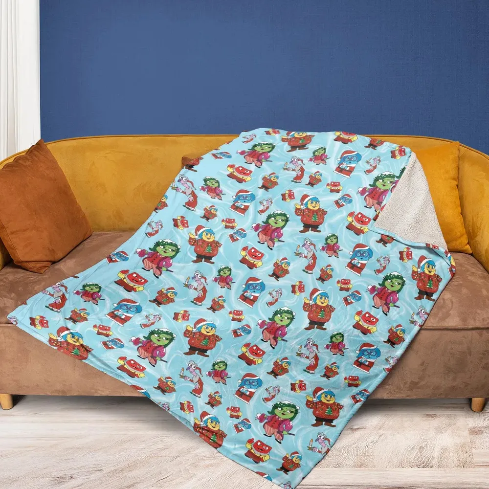 Santa's Emotion Inside Out Fleece Blanket - 2