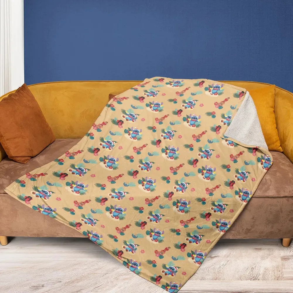 Aloha Xmas Stitch Fleece Blanket - 2
