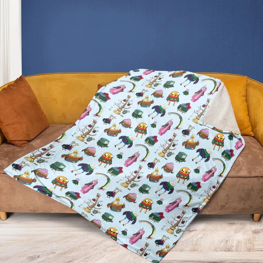 Ugly Sweater Adventure Time Fleece Blanket - 2