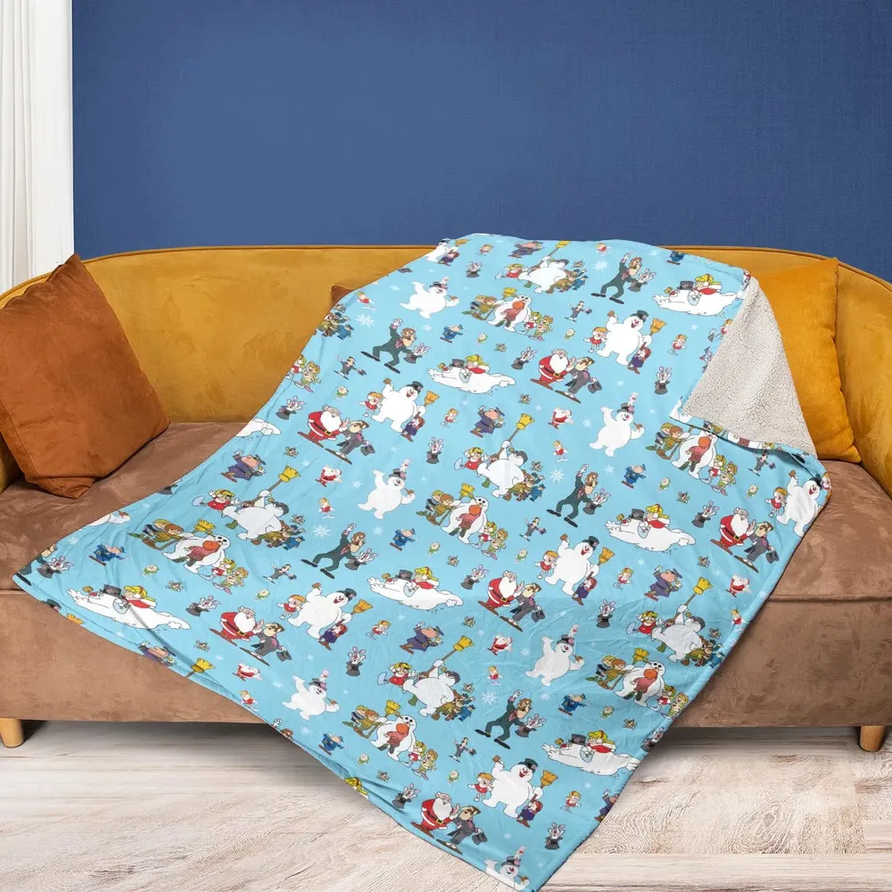 Cast Frosty The Snowman Fleece Blanket - 2