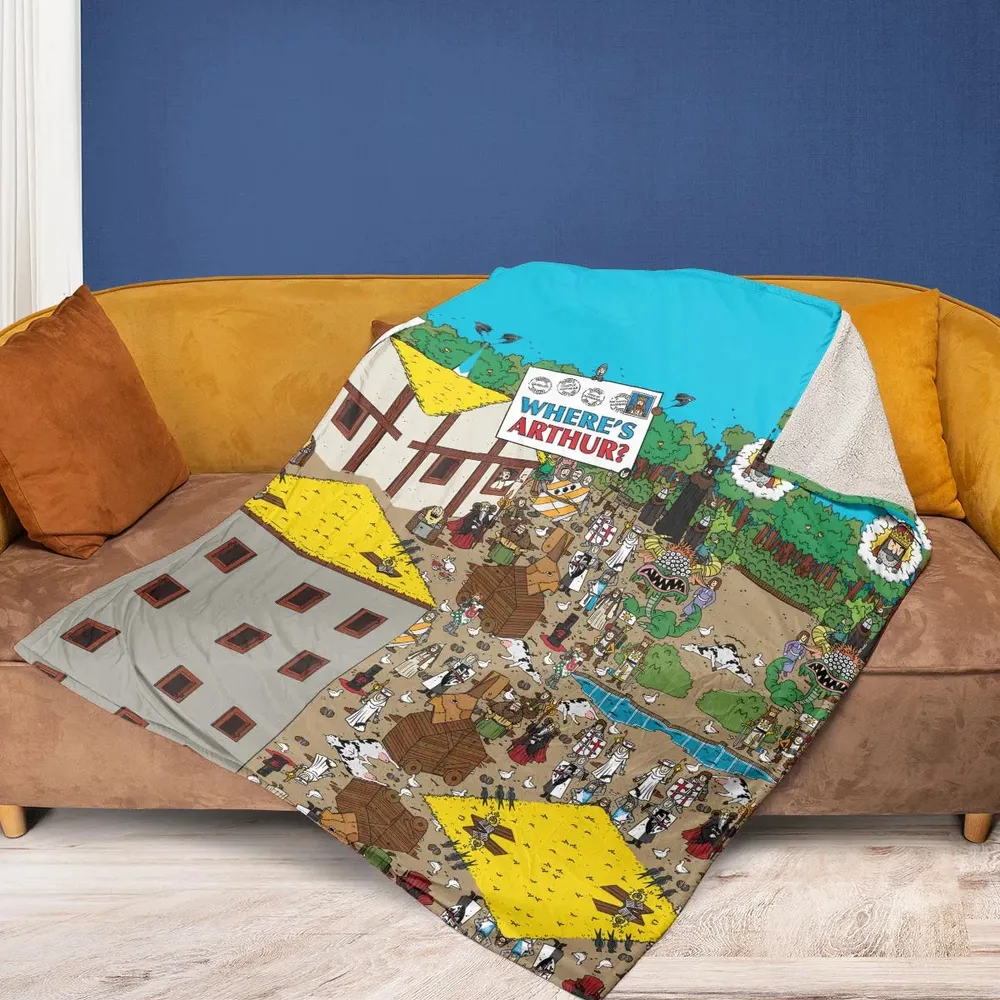 Where's Arthur Monty Python and the Holy Grail Fleece Blanket - 2