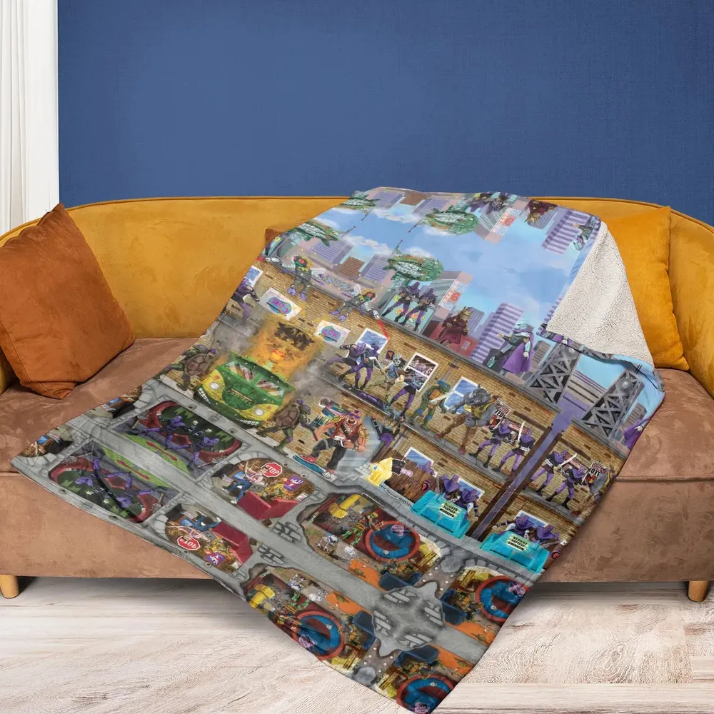 80’s Turtle Power Fleece Blanket - 2