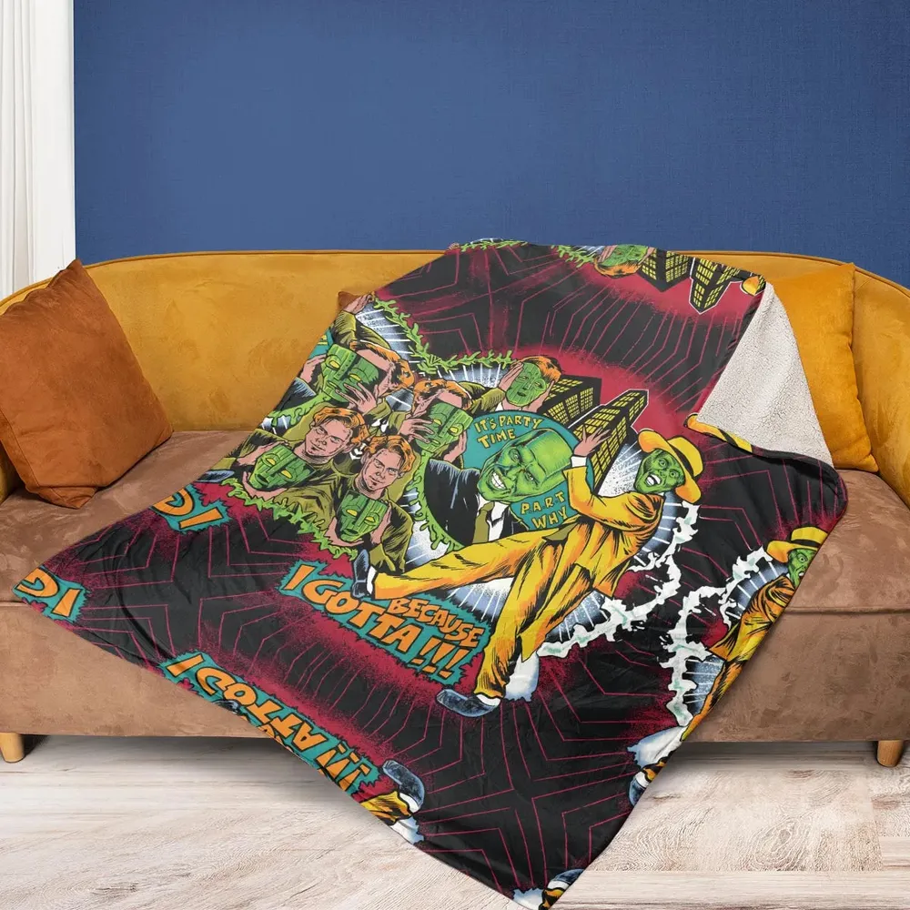 Party Time The Mask Fleece Blanket - 2