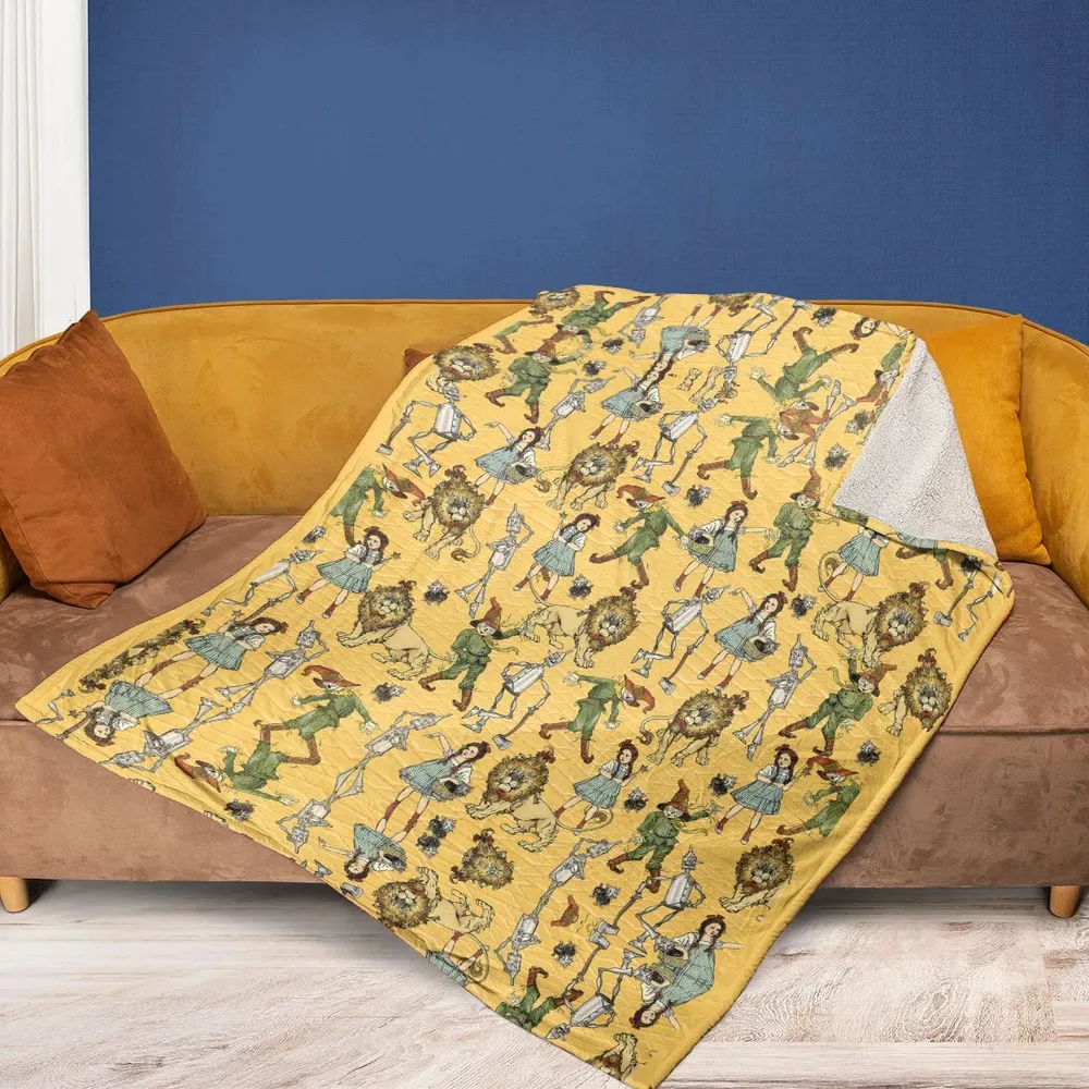 Magic Of Oz Characters Pattern Fleece Blanket - 2