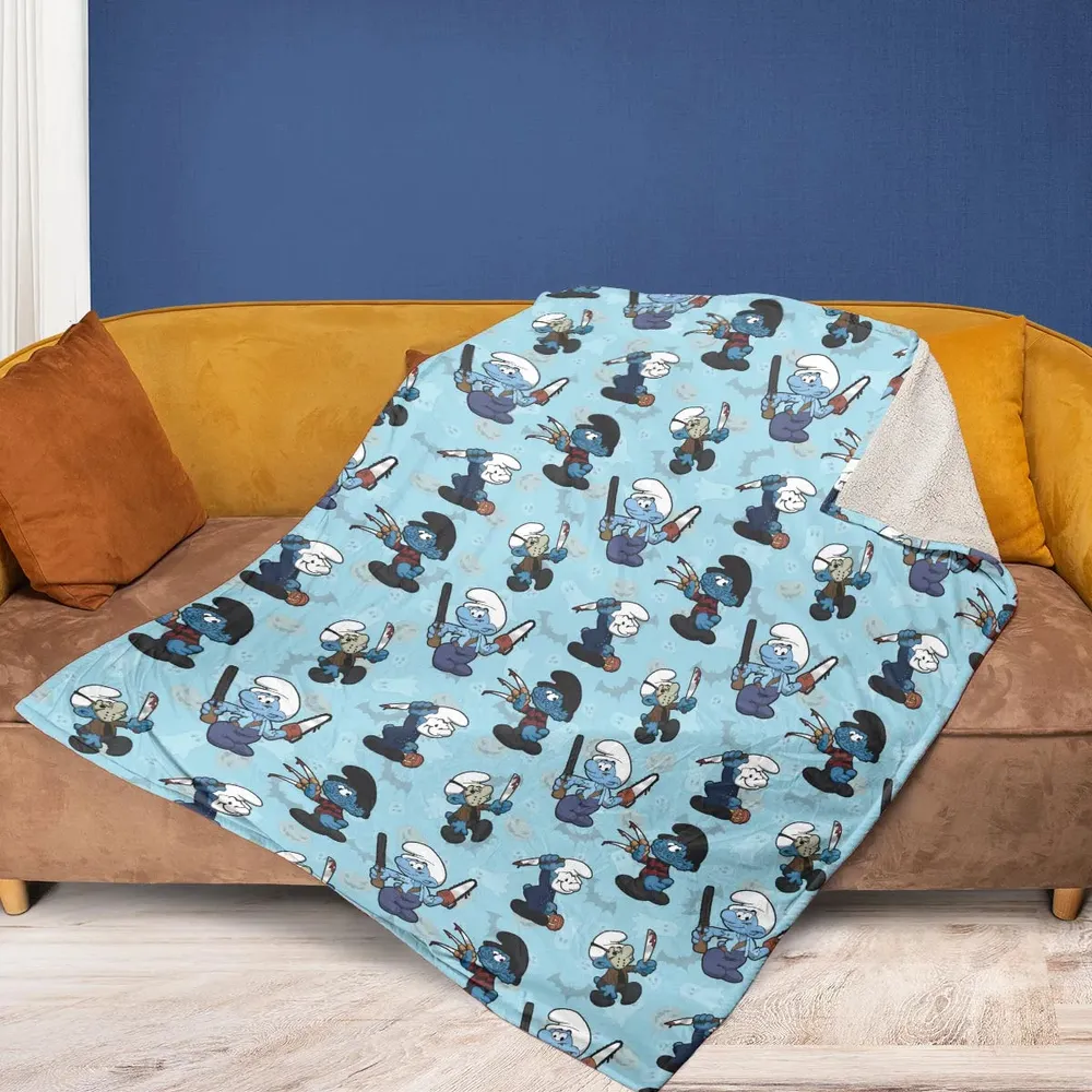 Horror Smurfs Fleece Blanket - 2