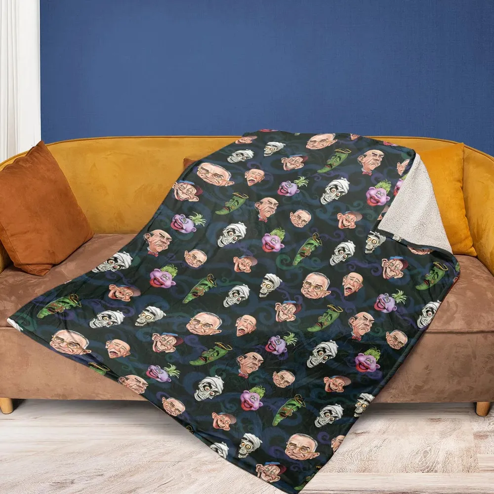 Puppet Comedy Characters Fleece Blanket - 2