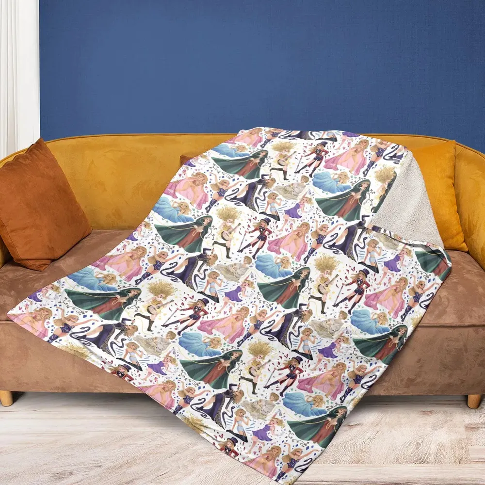 Blondie Colorful Lineup Fleece Blanket - 2