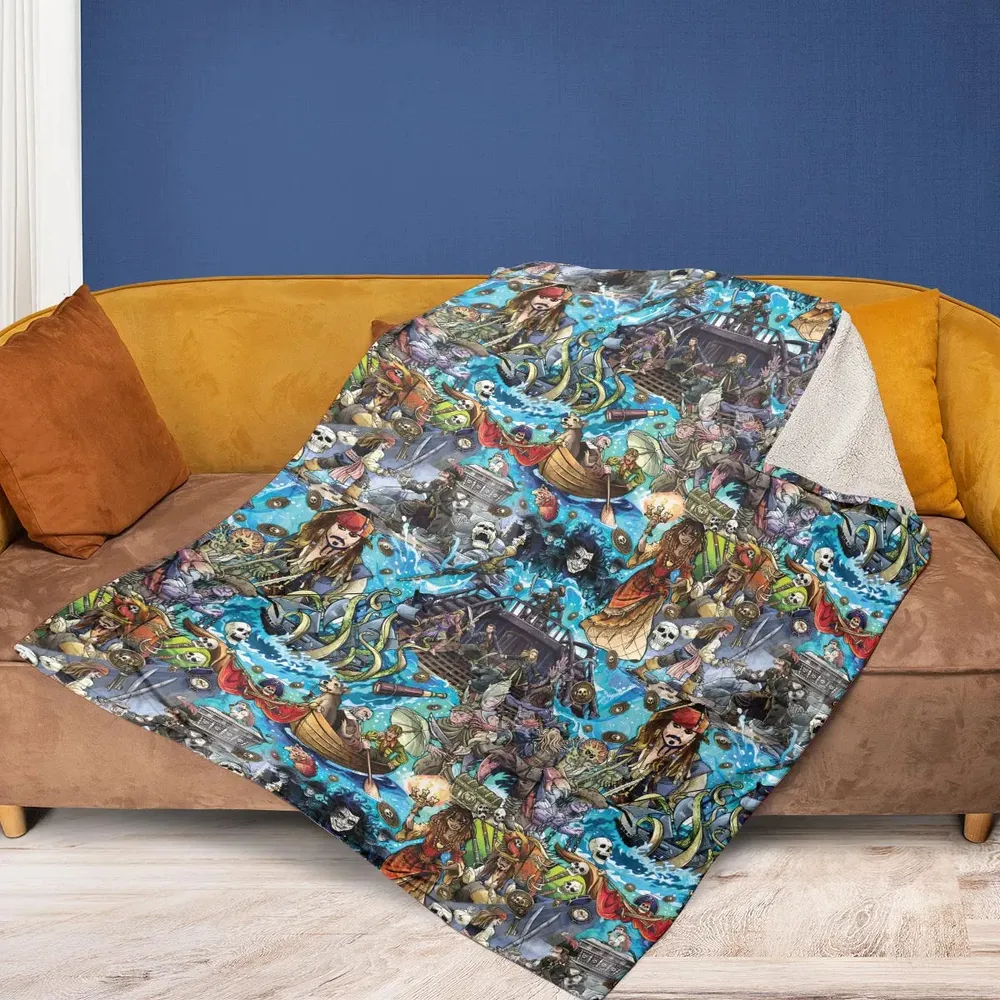 Travel And Fight Pirates of the Caribbean Fleece Blanket - 2