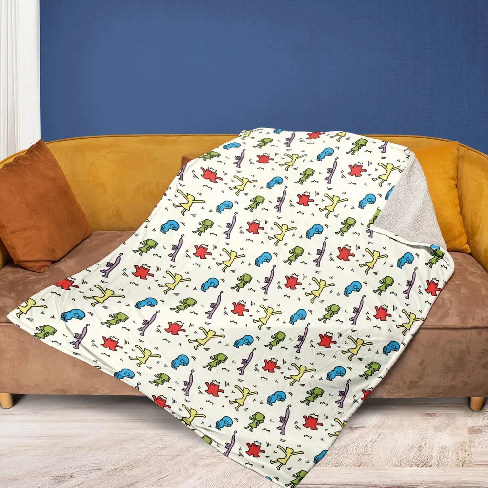Emotions Pop Inside Out Haring Fleece Blanket - 2