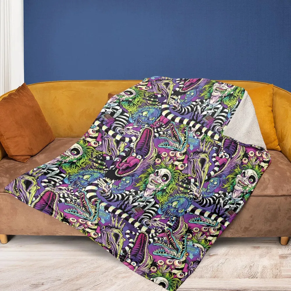 Stay Spooky Beetlejuice Fleece Blanket - 2