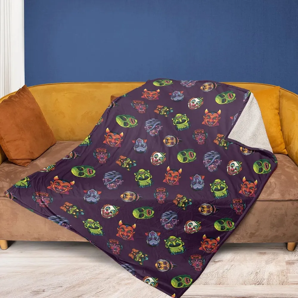 Beast Mode On Monster Masks Fleece Blanket - 2