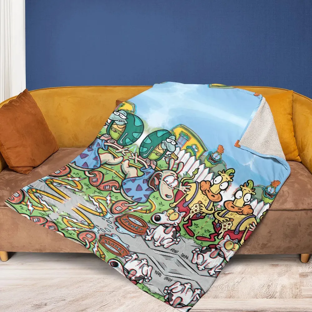 Spunky Style Rocko's Modern Life Fleece Blanket - 2