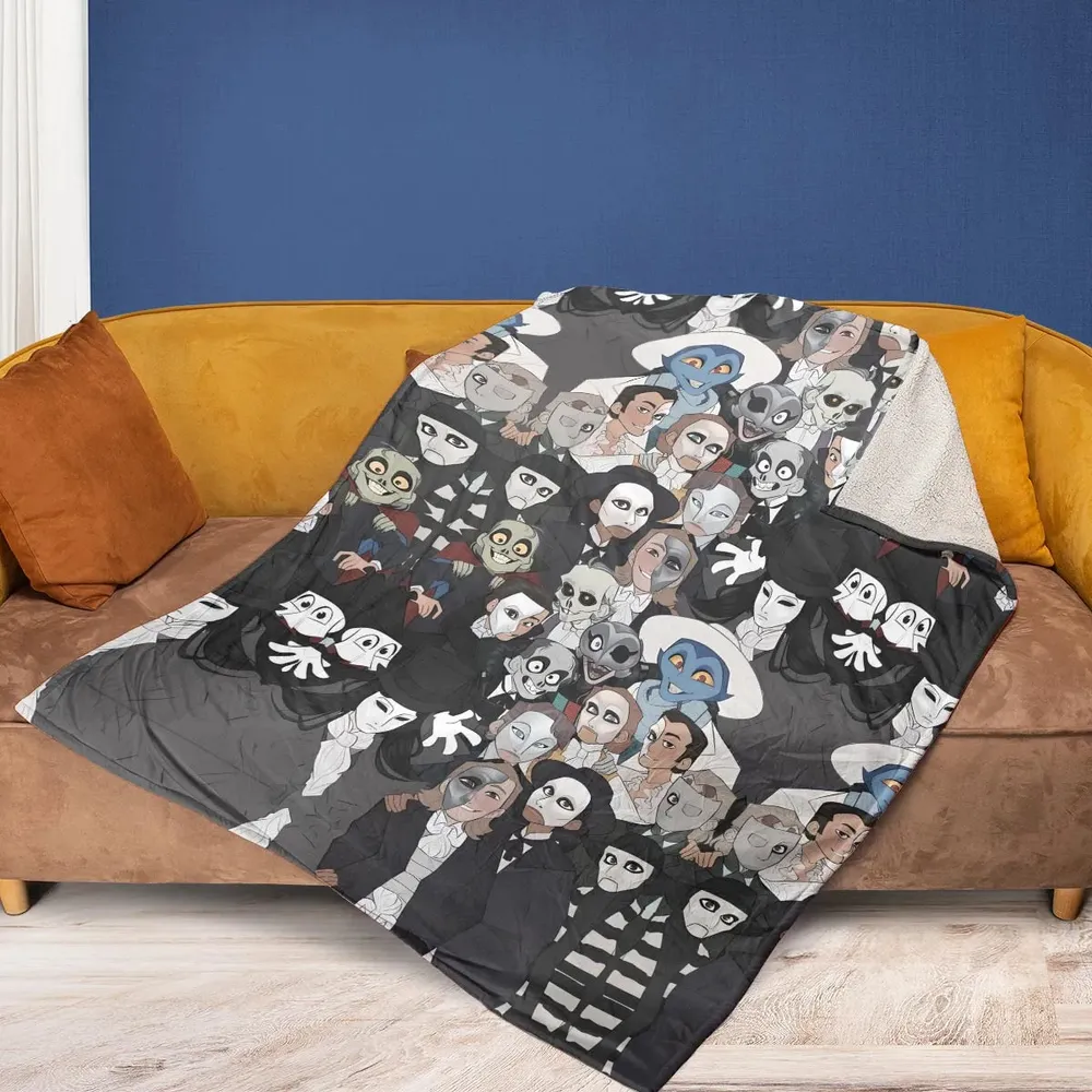 Faces The Phantom of Opera Fleece Blanket - 2
