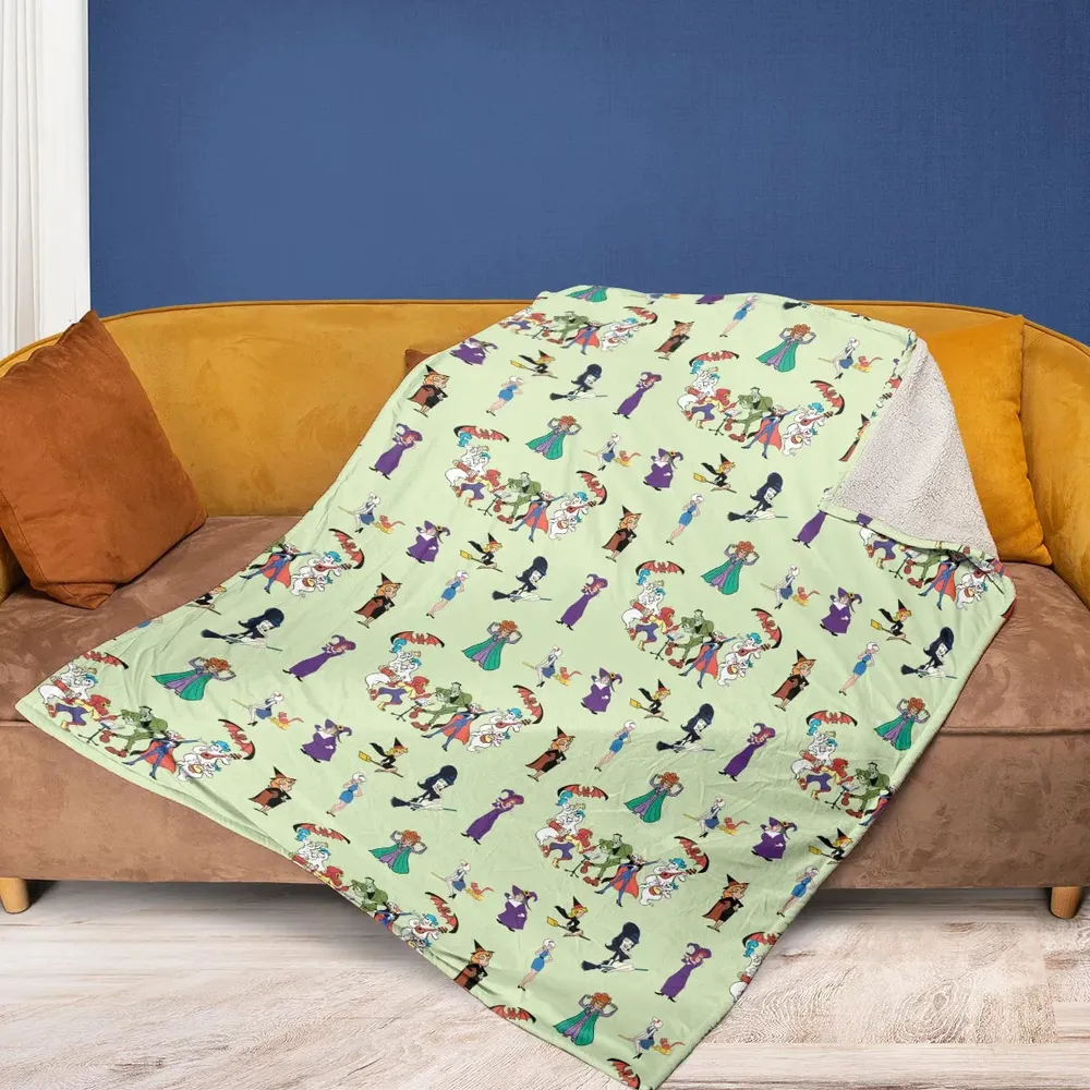 Witches Cartoon Characters Fleece Blanket - 2