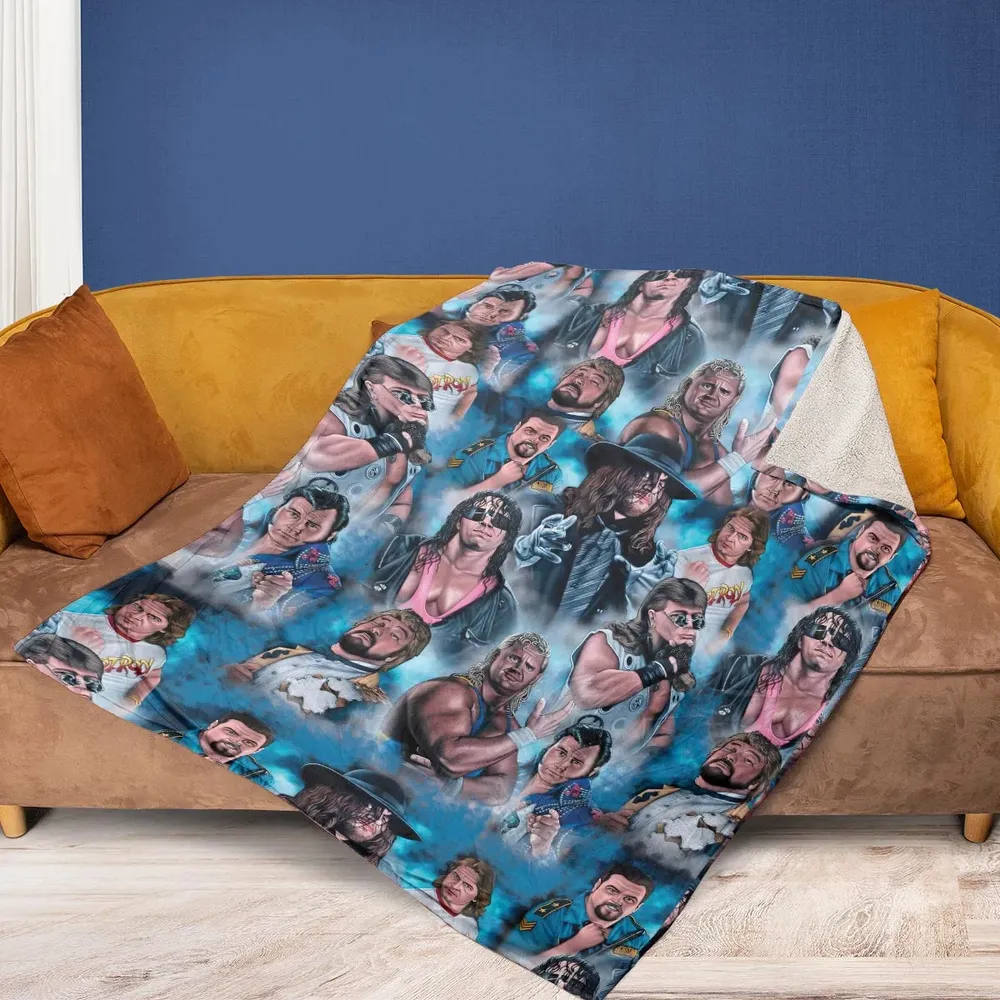 90s Wrestlers Fleece Blanket - 2