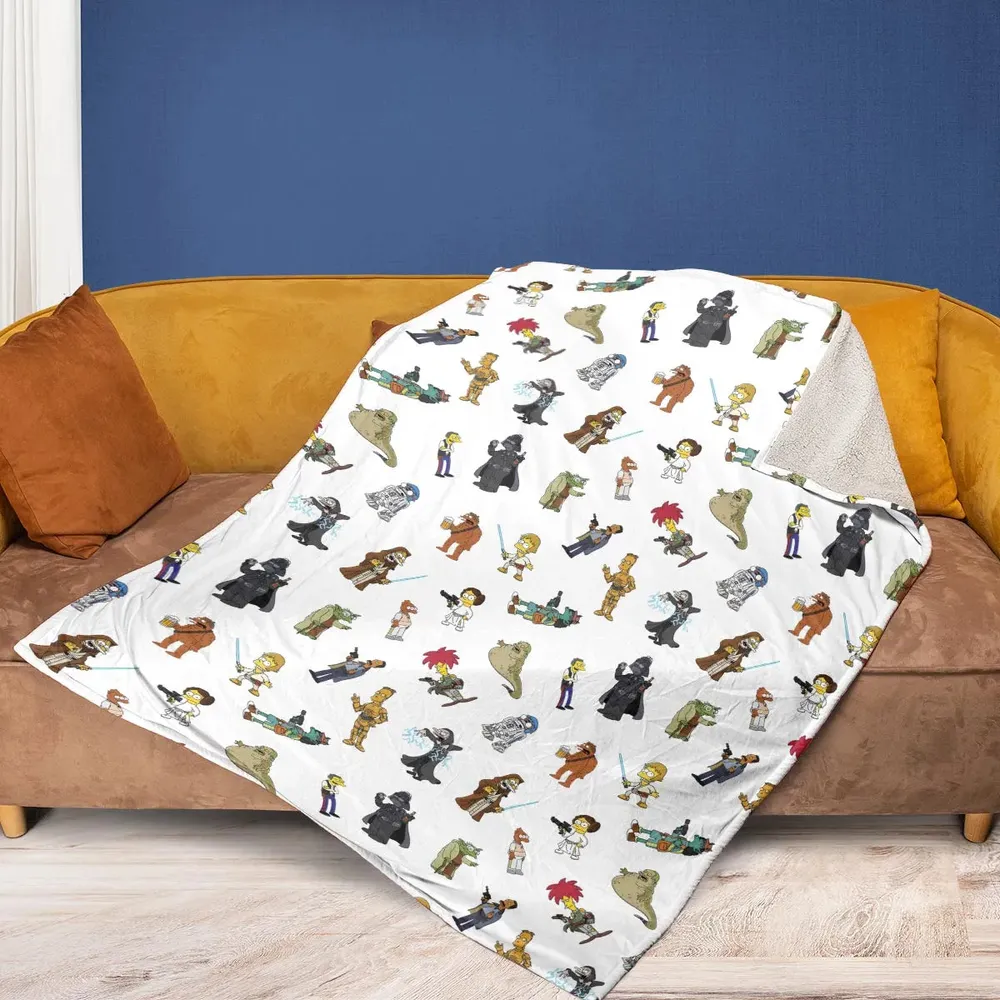 Simpsons Star Wars Mashup Fleece Blanket - 2