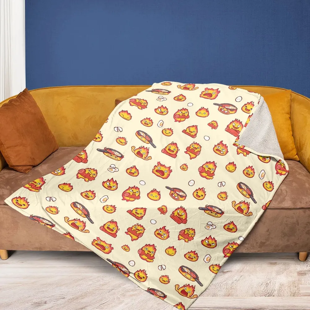 Calcifer Howl’s Moving Castle Fleece Blanket - 2