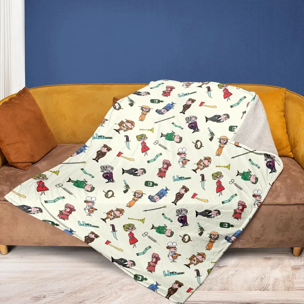 Clue Board Game Characters Fleece Blanket - 2