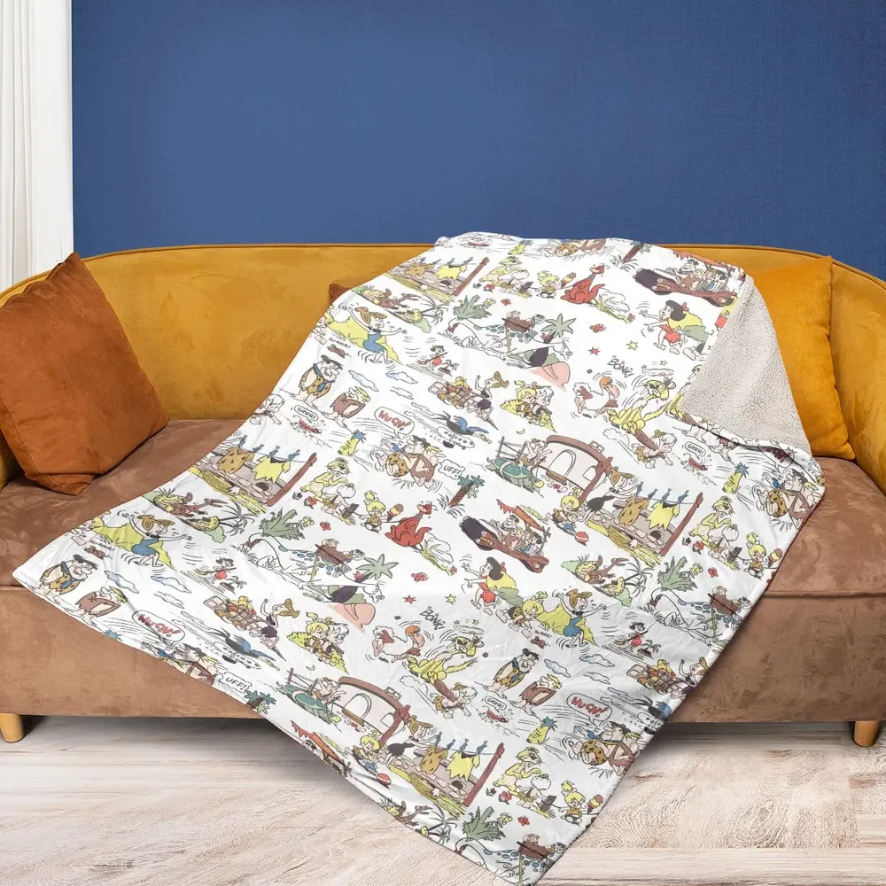 Stone Age Life The Flintstone Fleece Blanket - 2