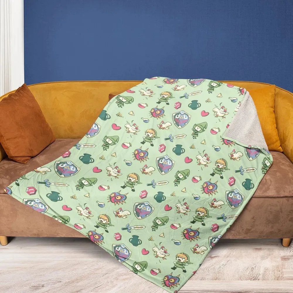 Let's Roll Link The Legend of Zelda Fleece Blanket - 2