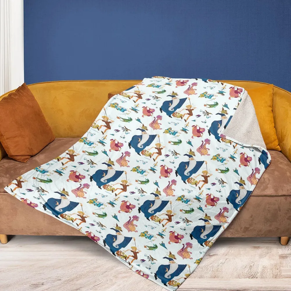 Sword in the Stone Pattern Fleece Blanket - 2