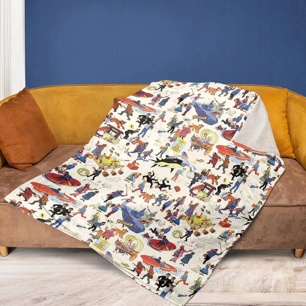Tintin Adventure Kuifje Fleece Blanket - 2