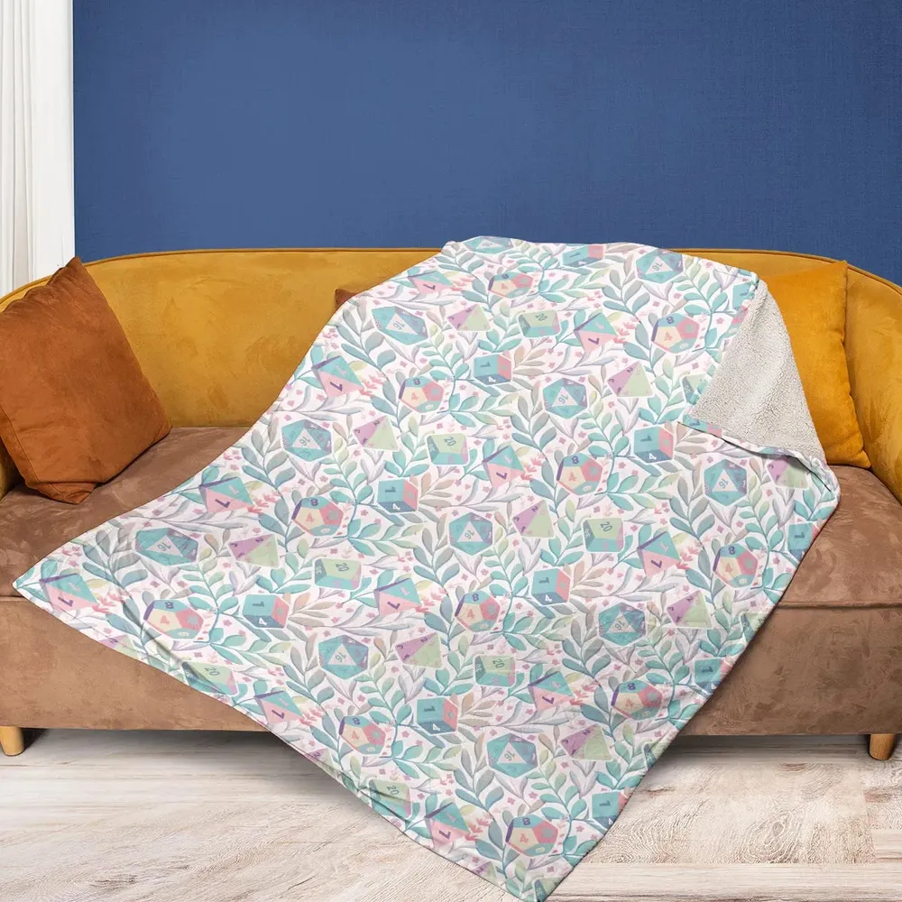 Dice Flower Soft DnD Fleece Blanket - 2