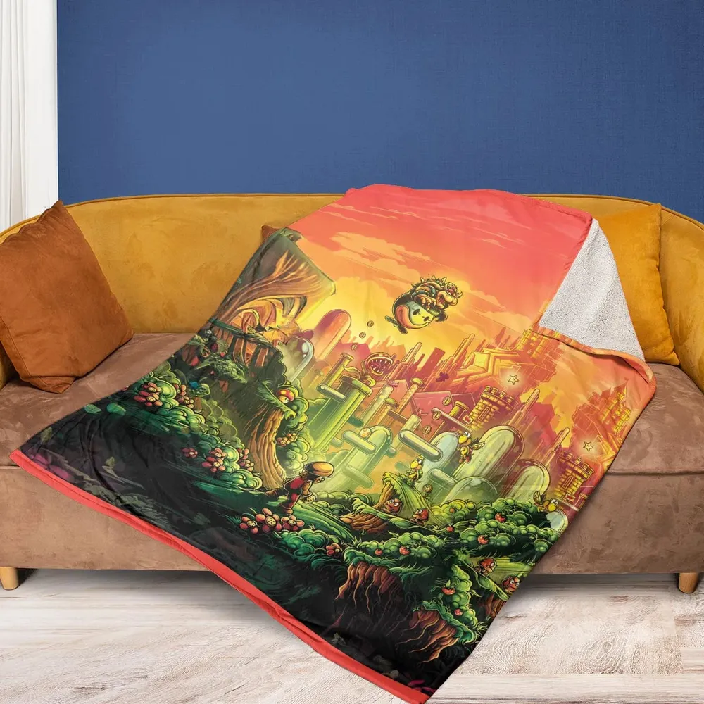 Plumber Kingdom Super Mario Fleece Blanket - 2