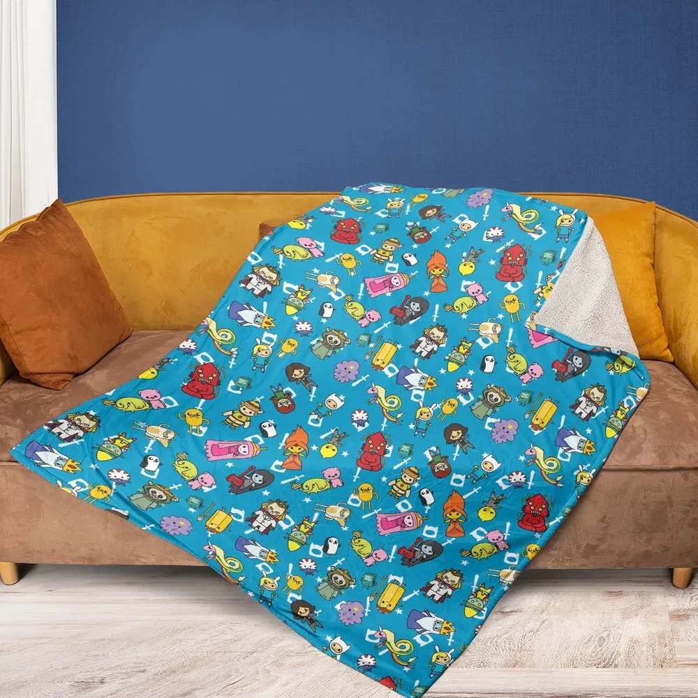 Adventure Time Characters Doodle Fleece Blanket - 2