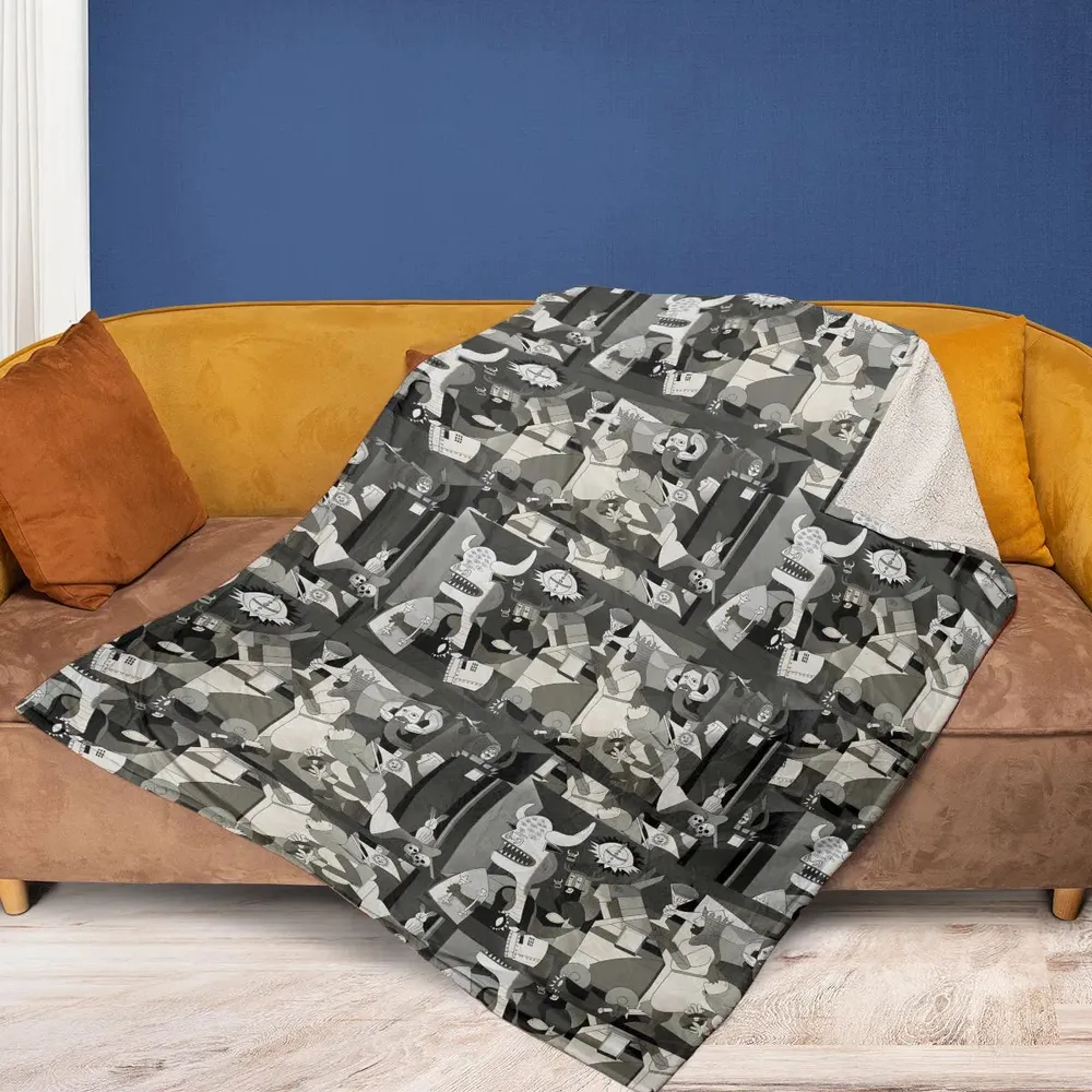 Monty Picasso Style Art Fleece Blanket - 2