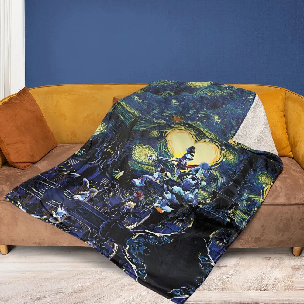 Kingdom Hearts Starry Night Fleece Blanket - 2