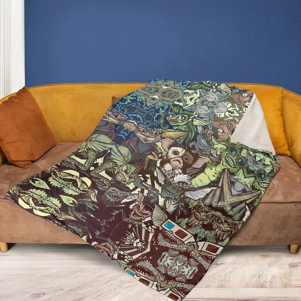 Tropical Gremlins Fleece Blanket - 2