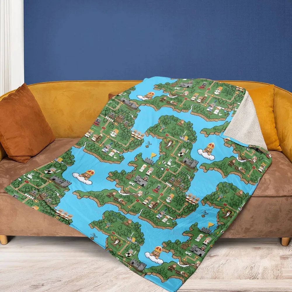 Pixel Art Python Monty Python Fleece Blanket - 2