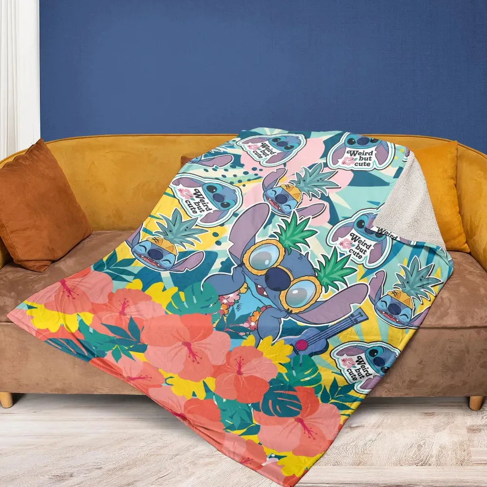 Weird But Cute Stitch Fleece Blanket - 2