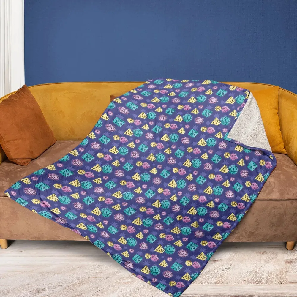 Pixel Dice DnD Fleece Blanket - 2