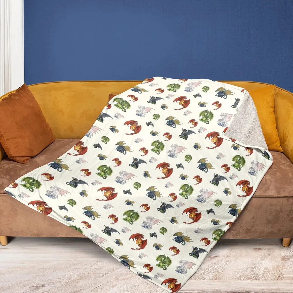 Dragon Dice DnD Fleece Blanket - 2