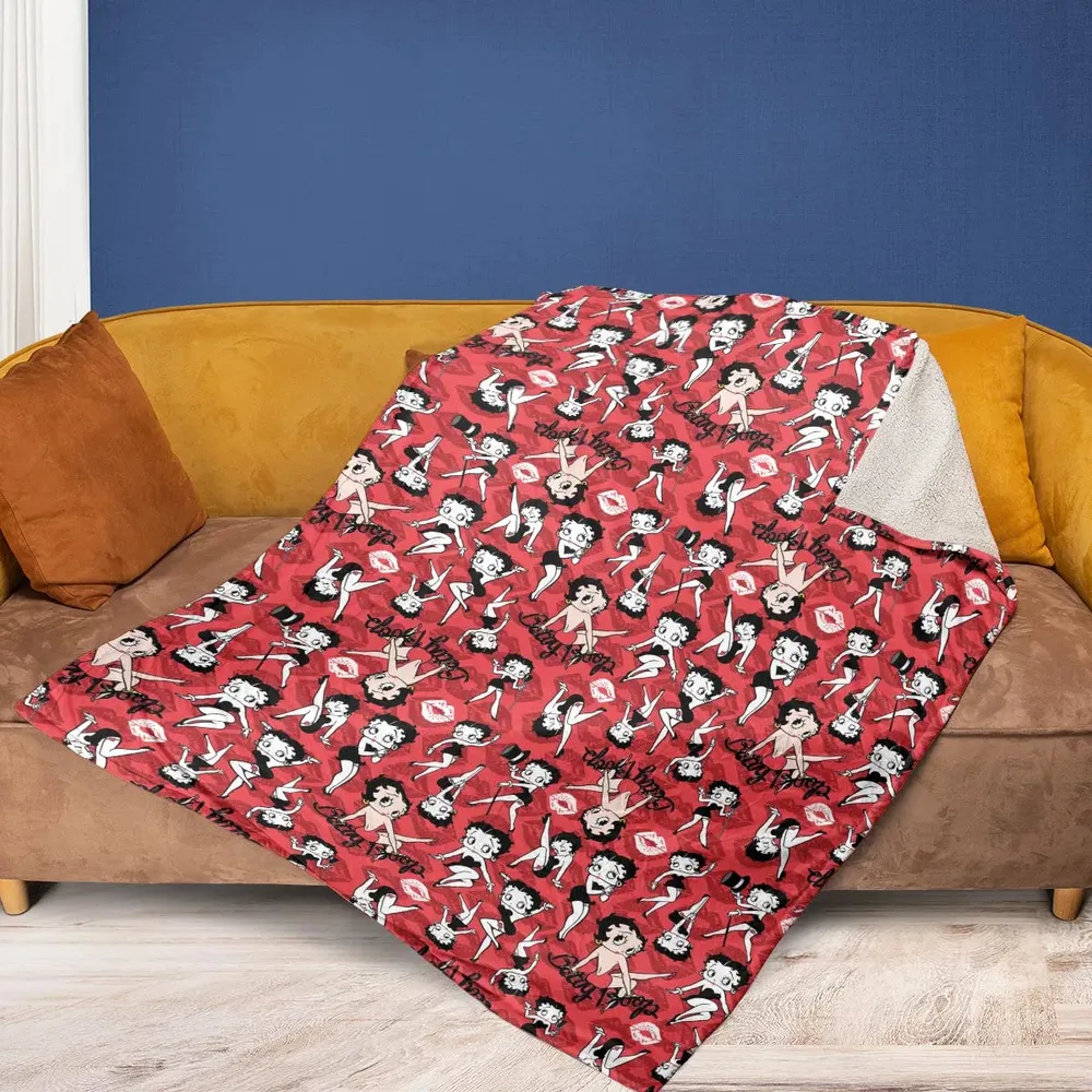 Betty Boop Singer Cartoon Sexy Fleece Blanket - 2