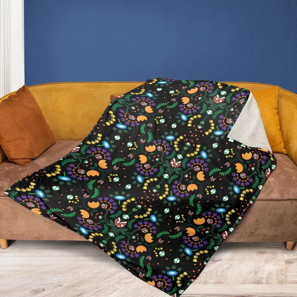 Mario Bros Piranha Plant Fleece Blanket - 2