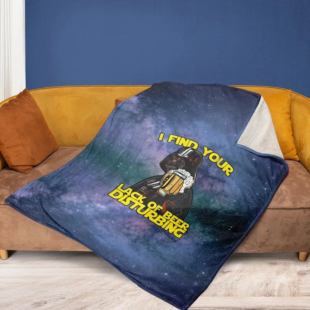 I Find Your Lack Of Beer Disturbing Cool Fleece Blanket - 2