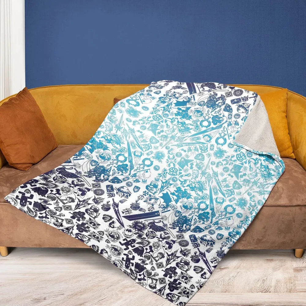 Blue Moggle Final Fantasy Fleece Blanket - 2