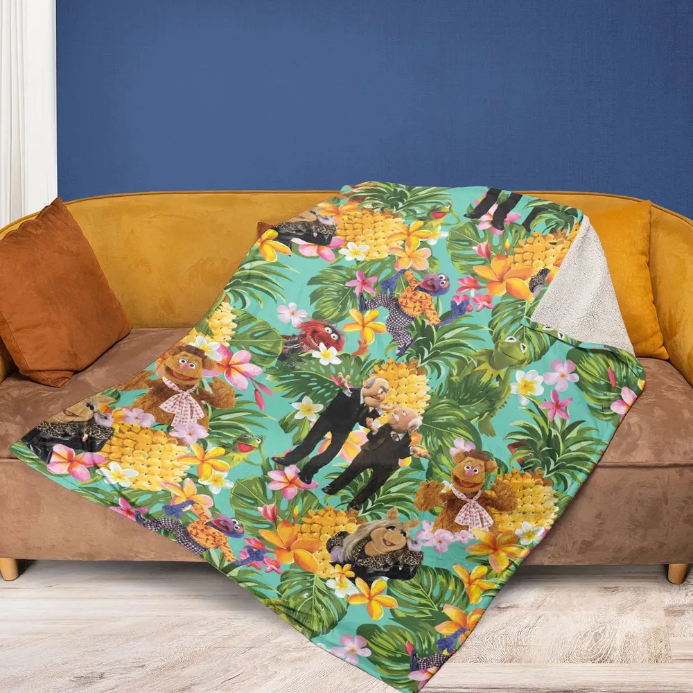 Statler And Waldorf Muppets Tropical Fleece Blanket - 2
