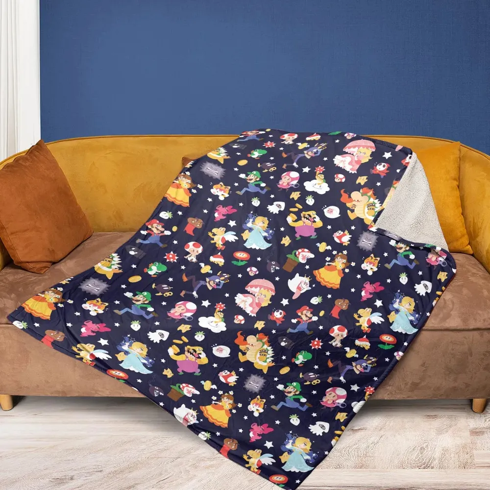 Mushroom Kingdom Super Mario Fleece Blanket - 2
